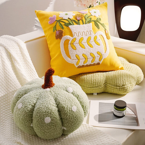 Bright Garden Embroidery Cushion