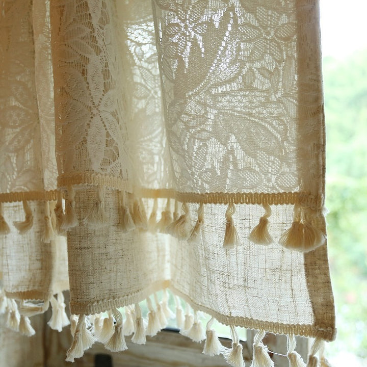 Leaf Double- Layer Cabinet Curtain