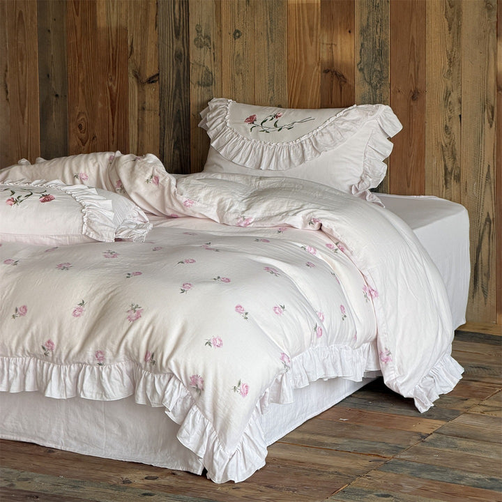 Rose Letter Muslin Bedding Set