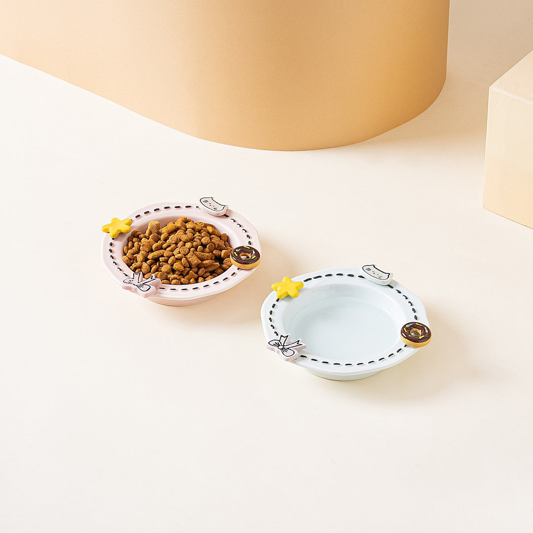 Donut & Star Pet Bowl