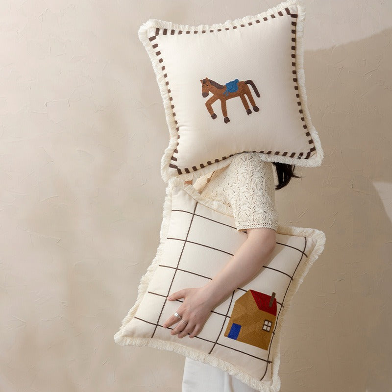 Pasture Tales Embroidered Cushion Collection