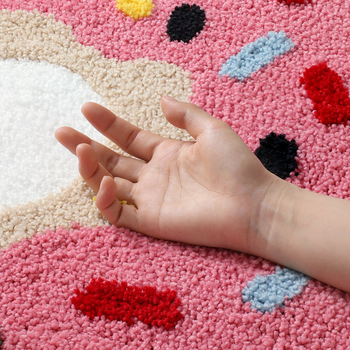 Strawberry Frosted Doughnut Bath Mat