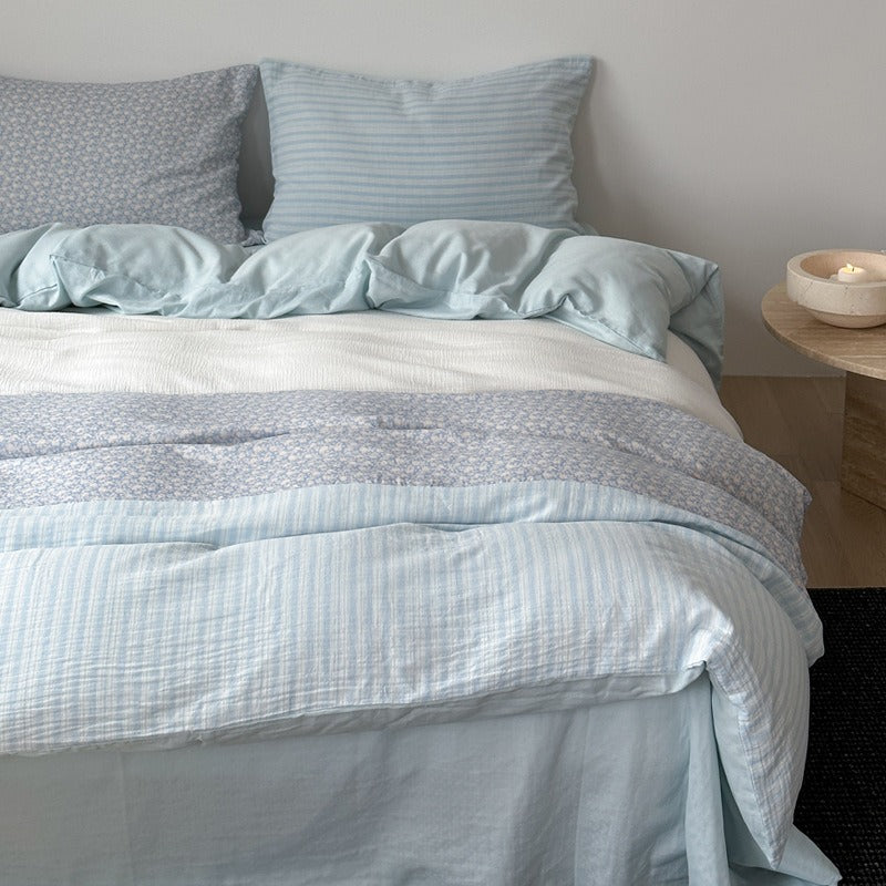 Stripe Bloom Bedding Set