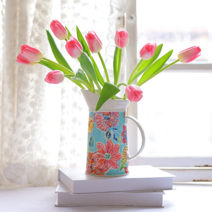 Floral Print Ceramic Vase Collection