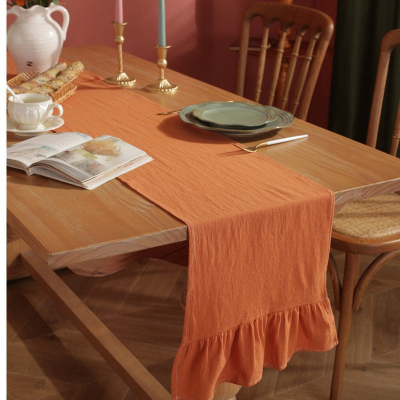 Pumpkin Ruffle Table Runner