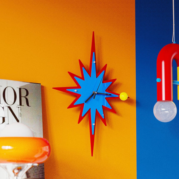 Retro Starburst Wall Clock