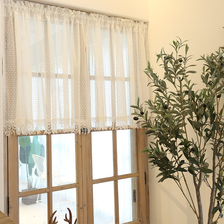 Lacy Tassel Cabinet Curtain
