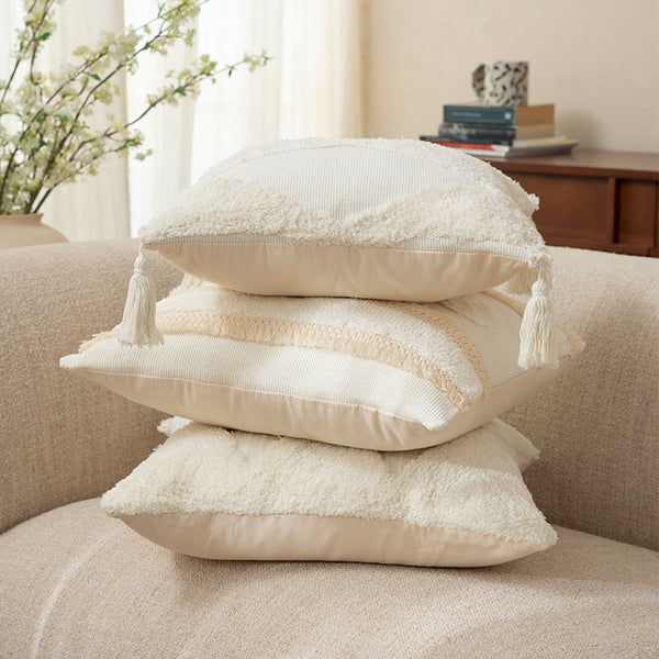 Cream Plush Cushion