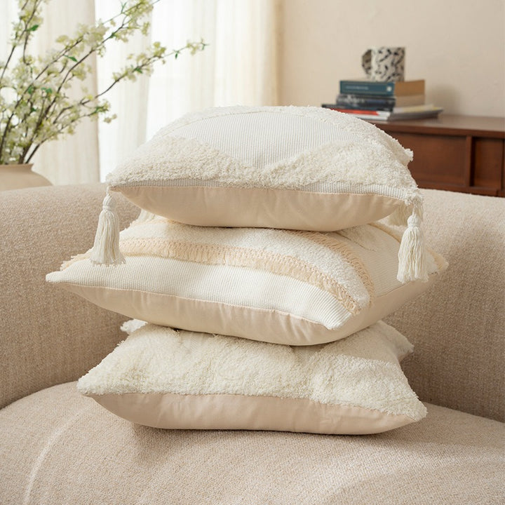 Cream Plush Cushion Collection