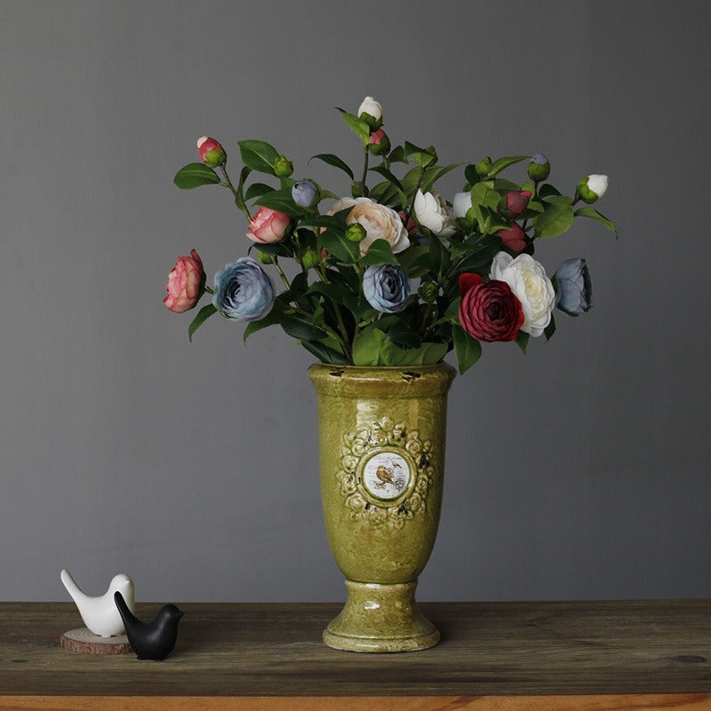 Vintage Art Camellia Bouquet