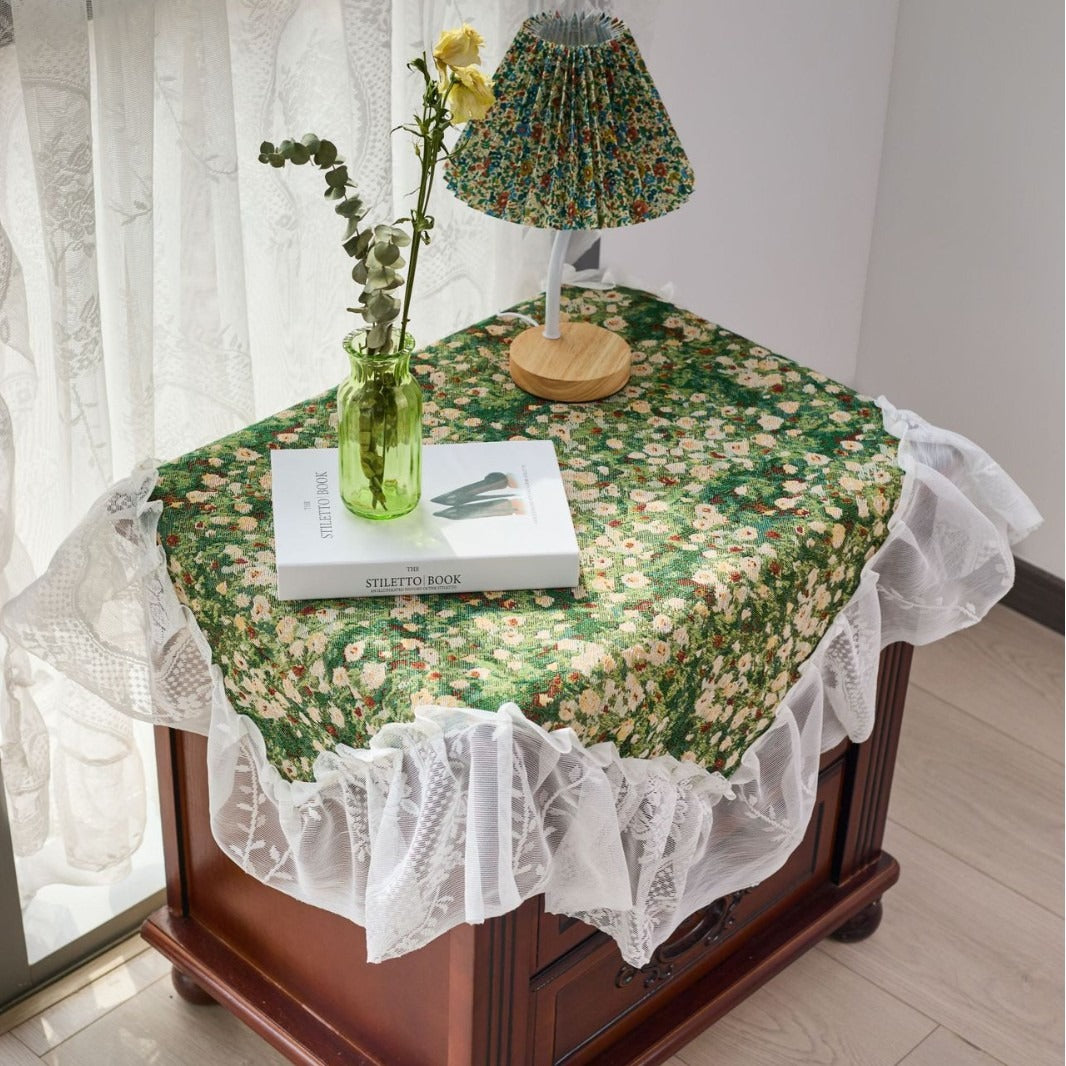 Meadow Art Ruffle Table Cloth