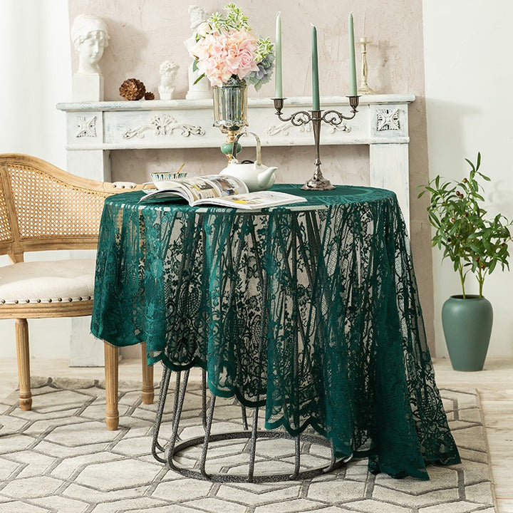 Moss Adventure Lace Round Table Cloth