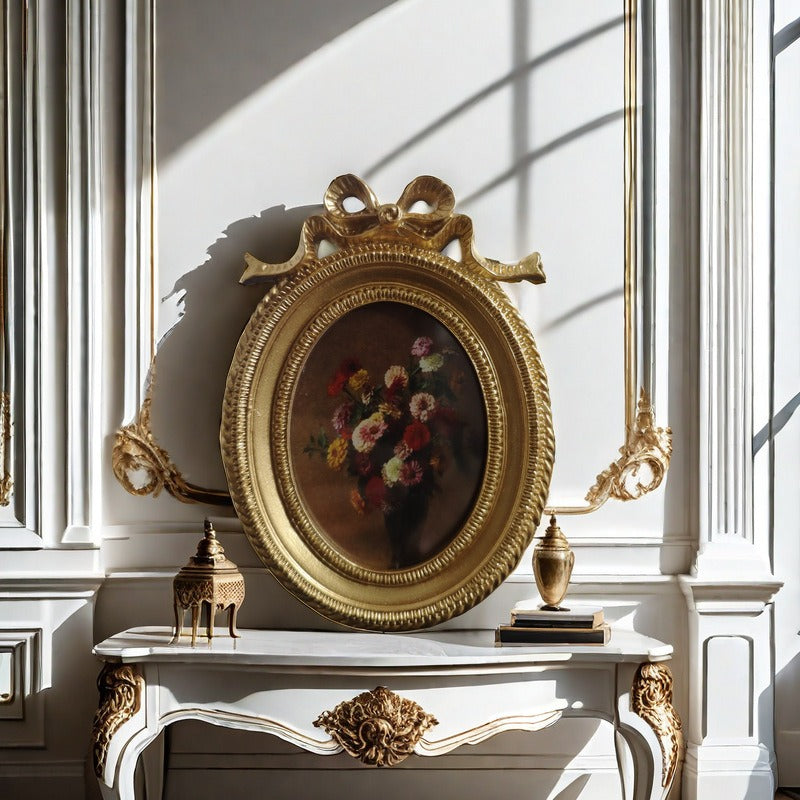 Victorian Bow Oval Photo Frame