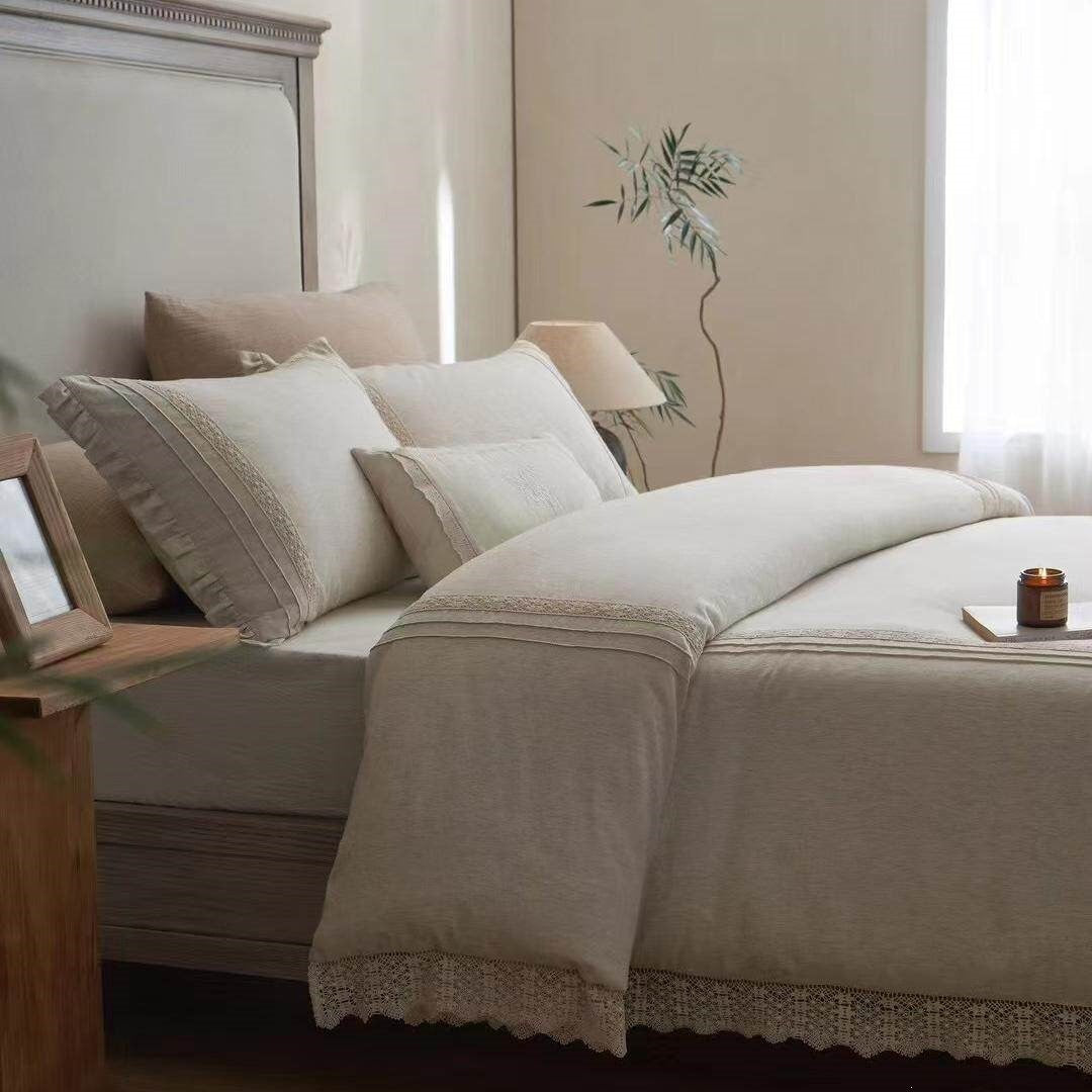 Dreamy Lace Trim Bedding Set