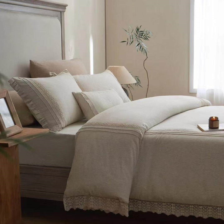Dreamy Lace Trim Bedding Set