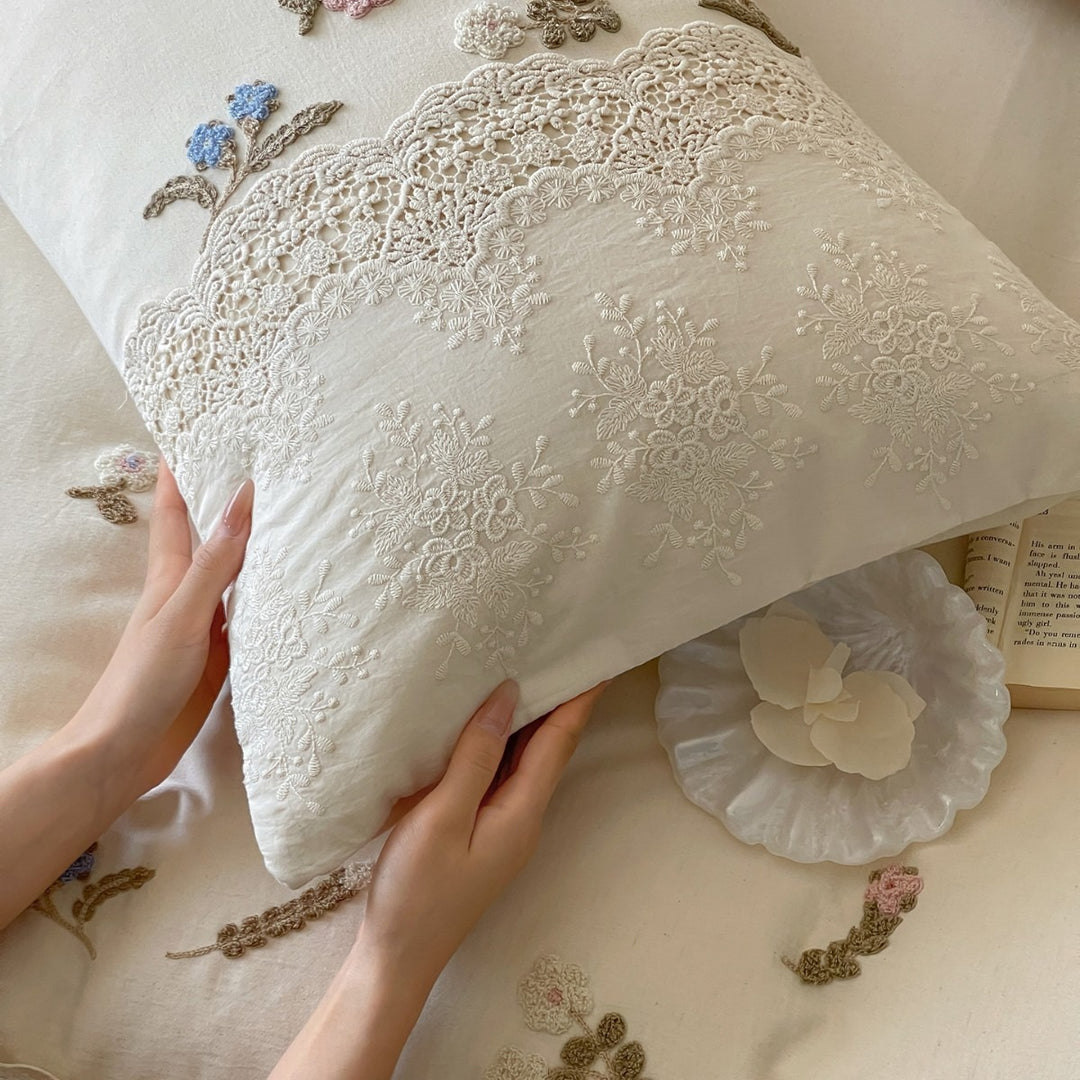 Vivid Floral Cotton Linen Bedding Set