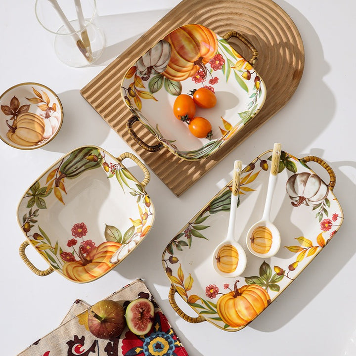 Pumpkin Ceramic Dinnerware Set