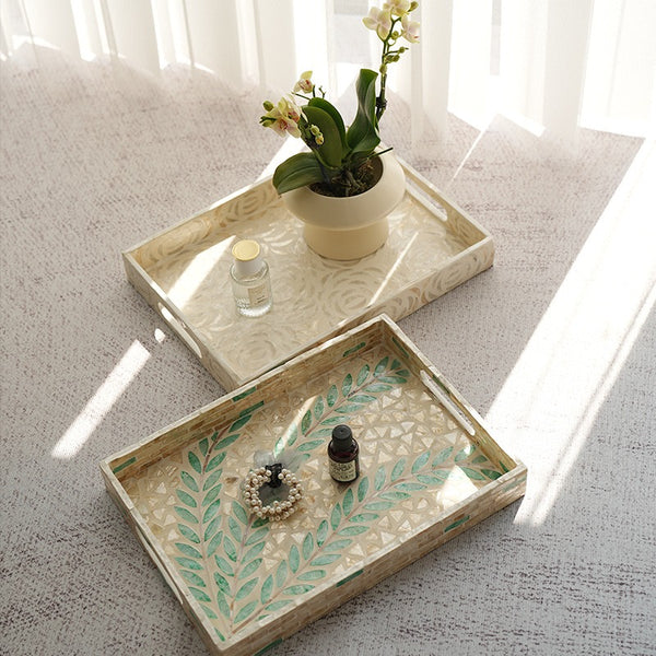 White Rose Shell Tray