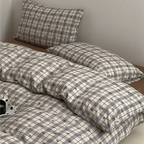 Vintage Line Bow Bedding Set