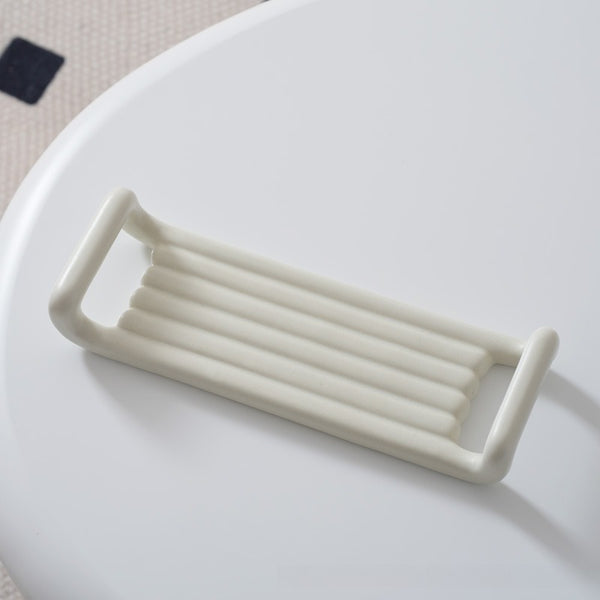 Puff Cream Ceramic Tray