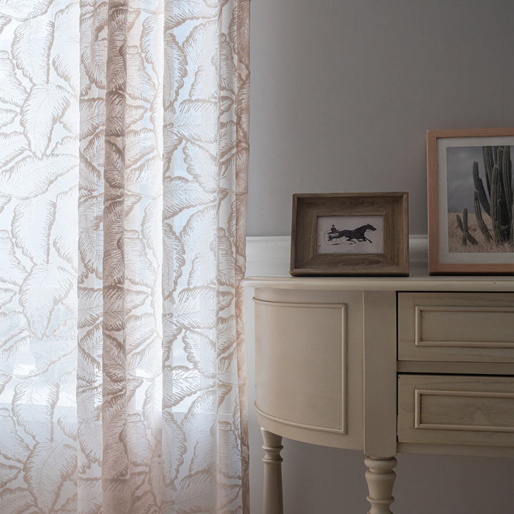 Palm Fun Textured Curtain