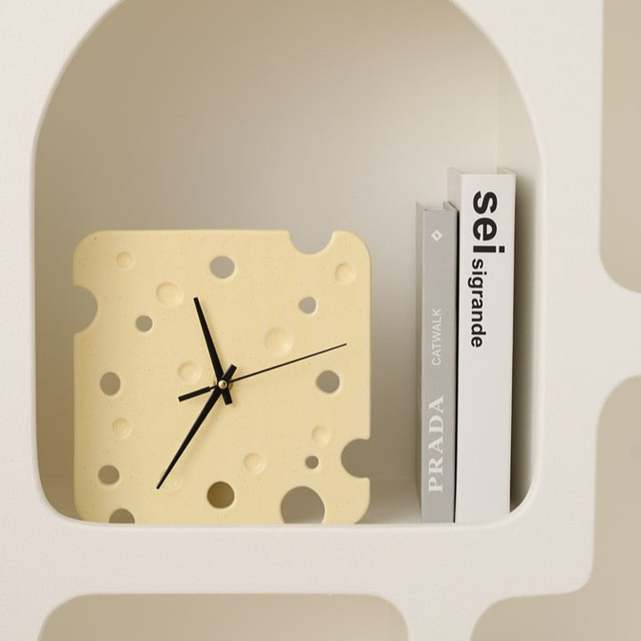Swiss Cheese Ceramic Wall Clock