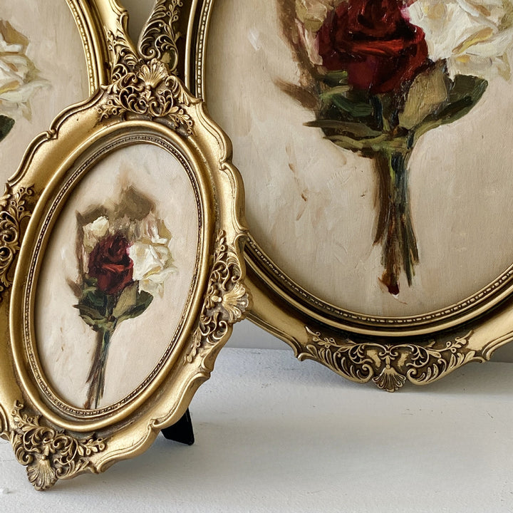 Vintage Gold Filigree Oval Frame