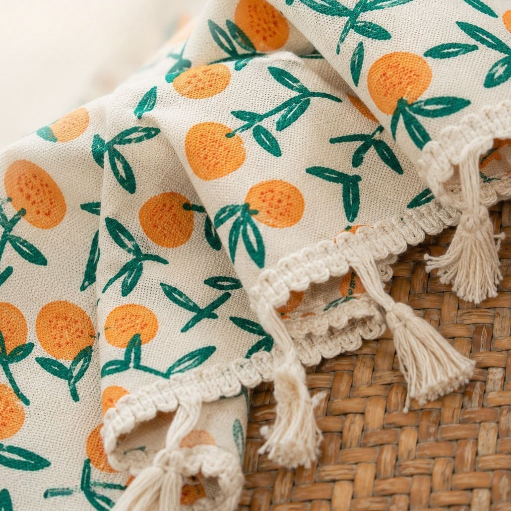 Orange Fun Tassel Curtain