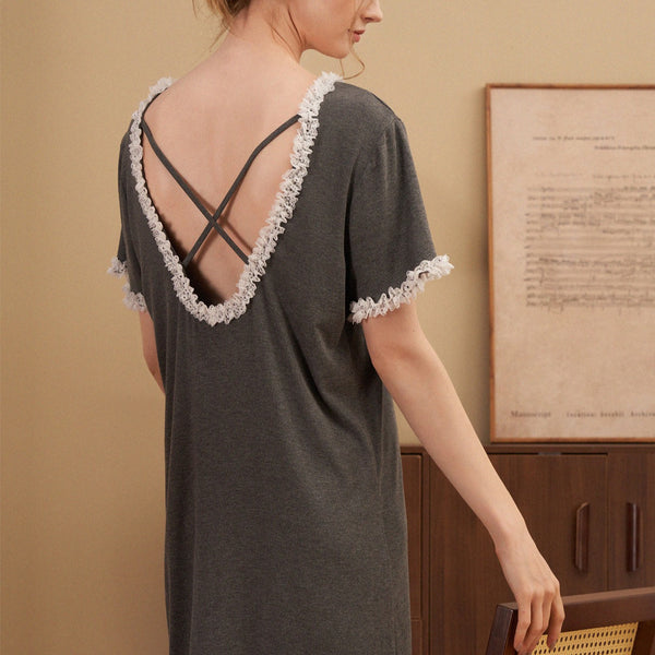 Only You White Lace Nightgown Dress