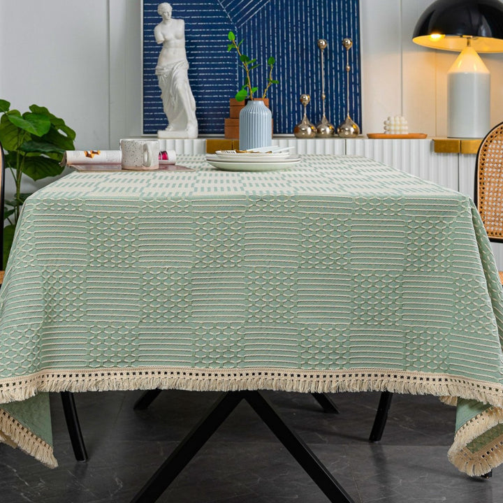 Vintage Geo Weave Tablecloth