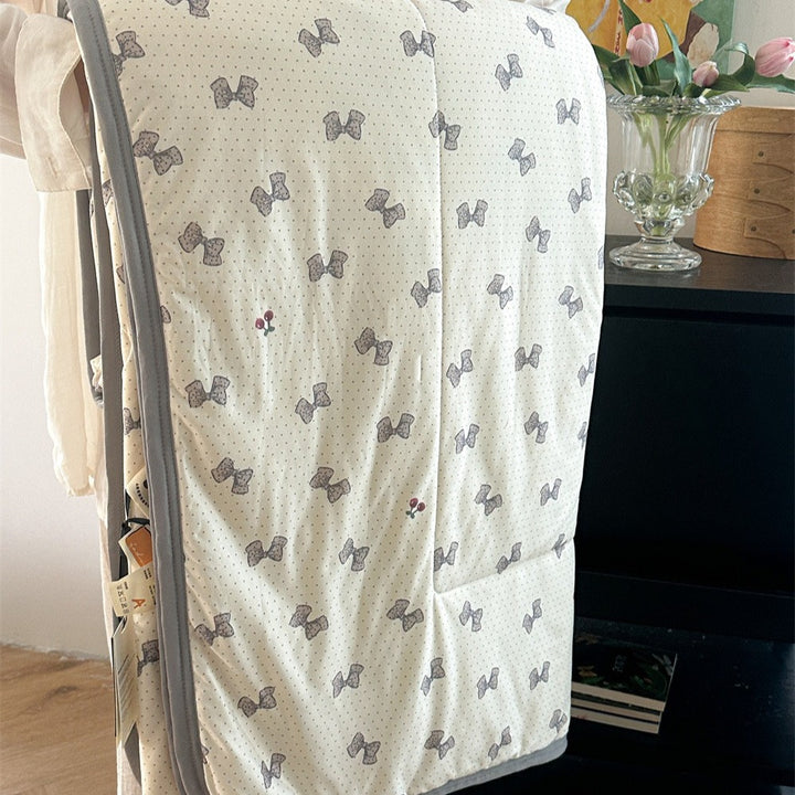 Mini Polka & Bow Summer  Quilted Blanket