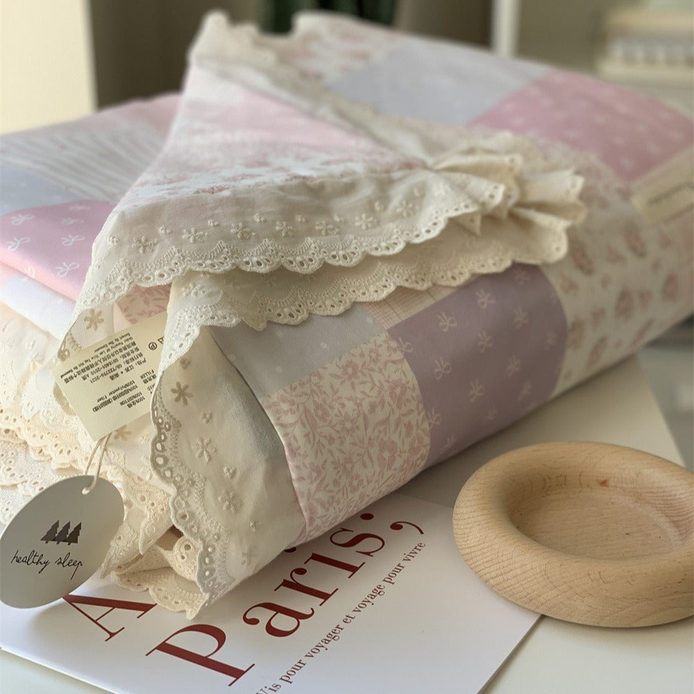 Rural Patchwork Summer Quilted Blanket