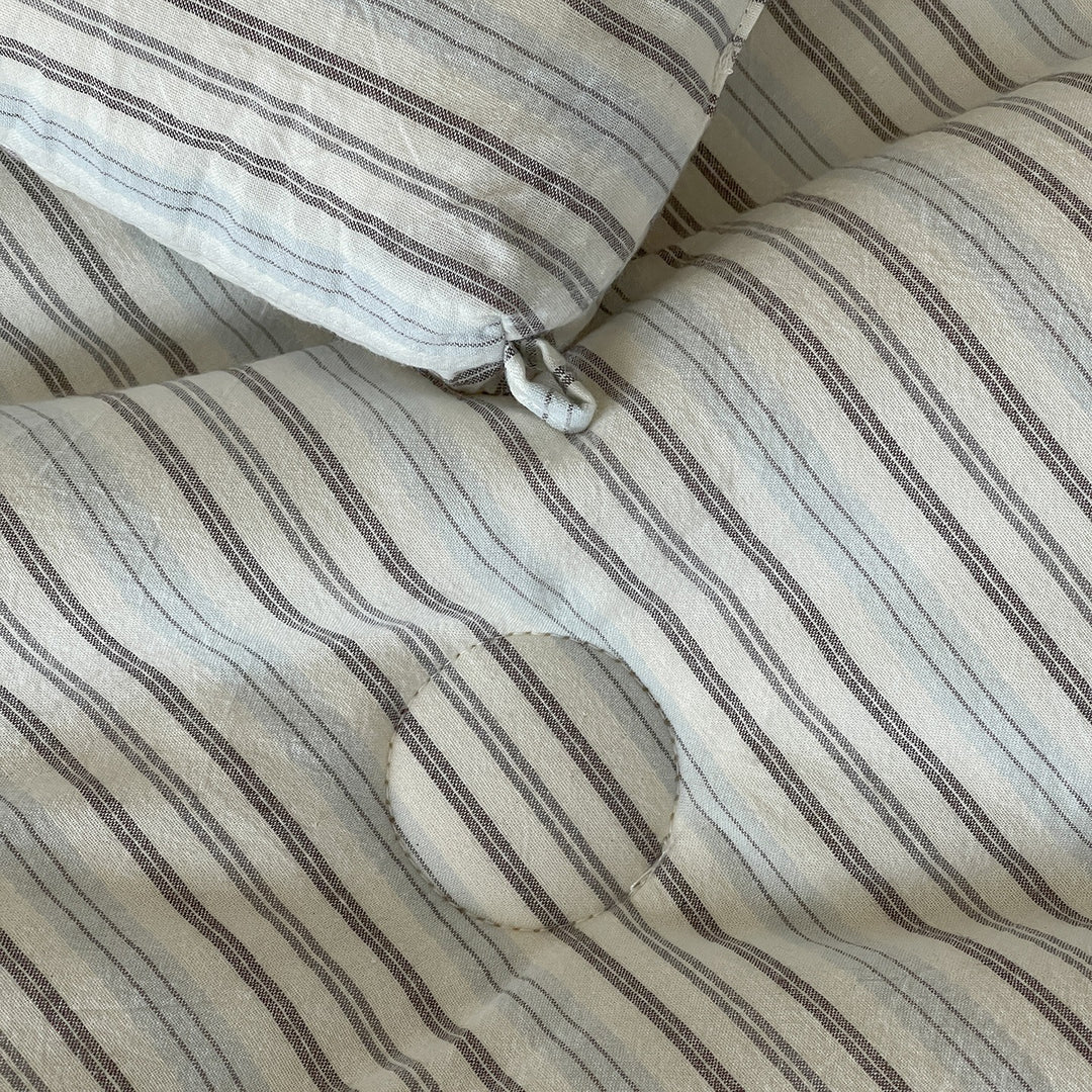 Coastal Stripe Summer Quilted Blanket