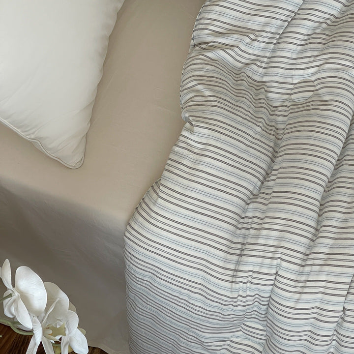 Coastal Stripe Summer Quilted Blanket