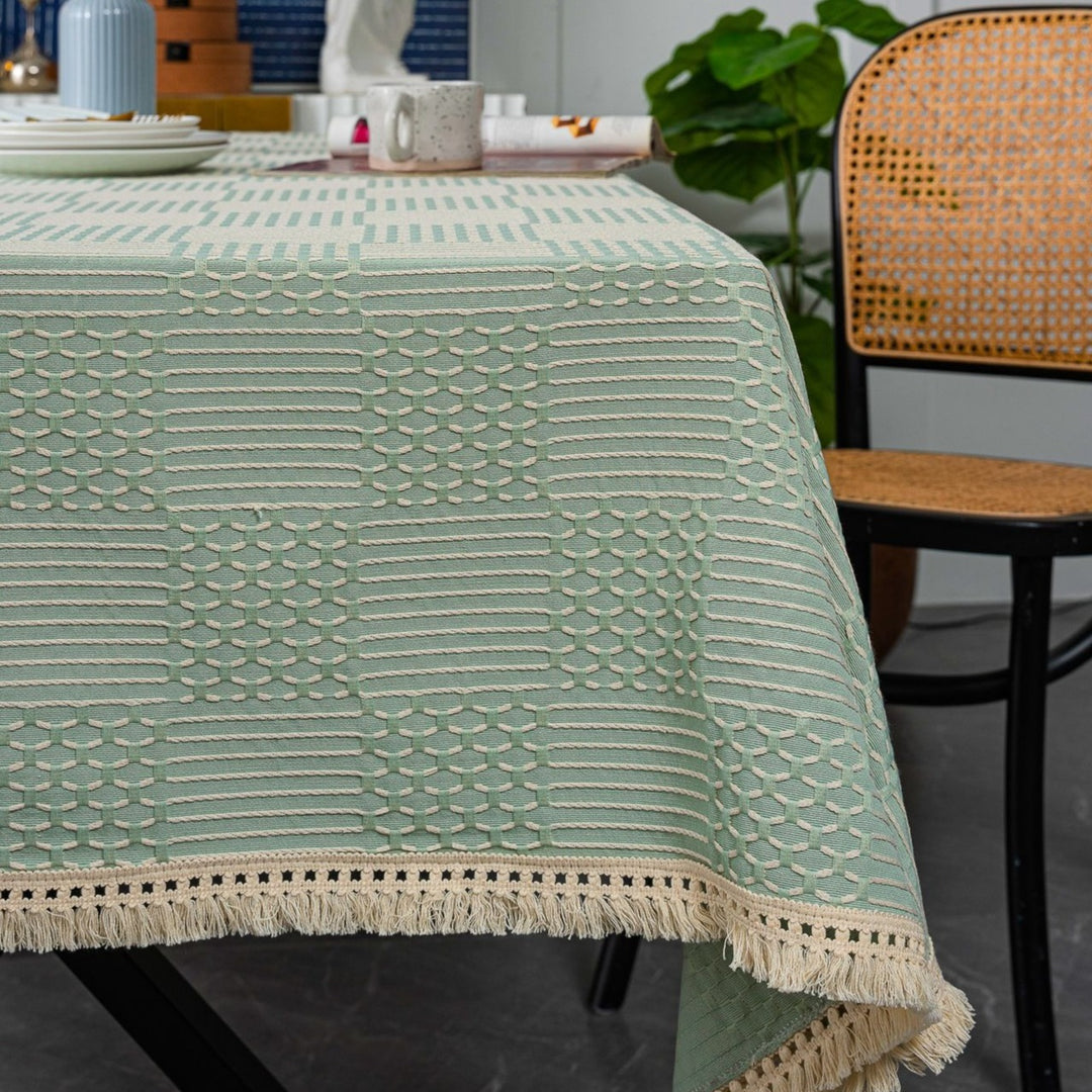 Vintage Geo Weave Tablecloth