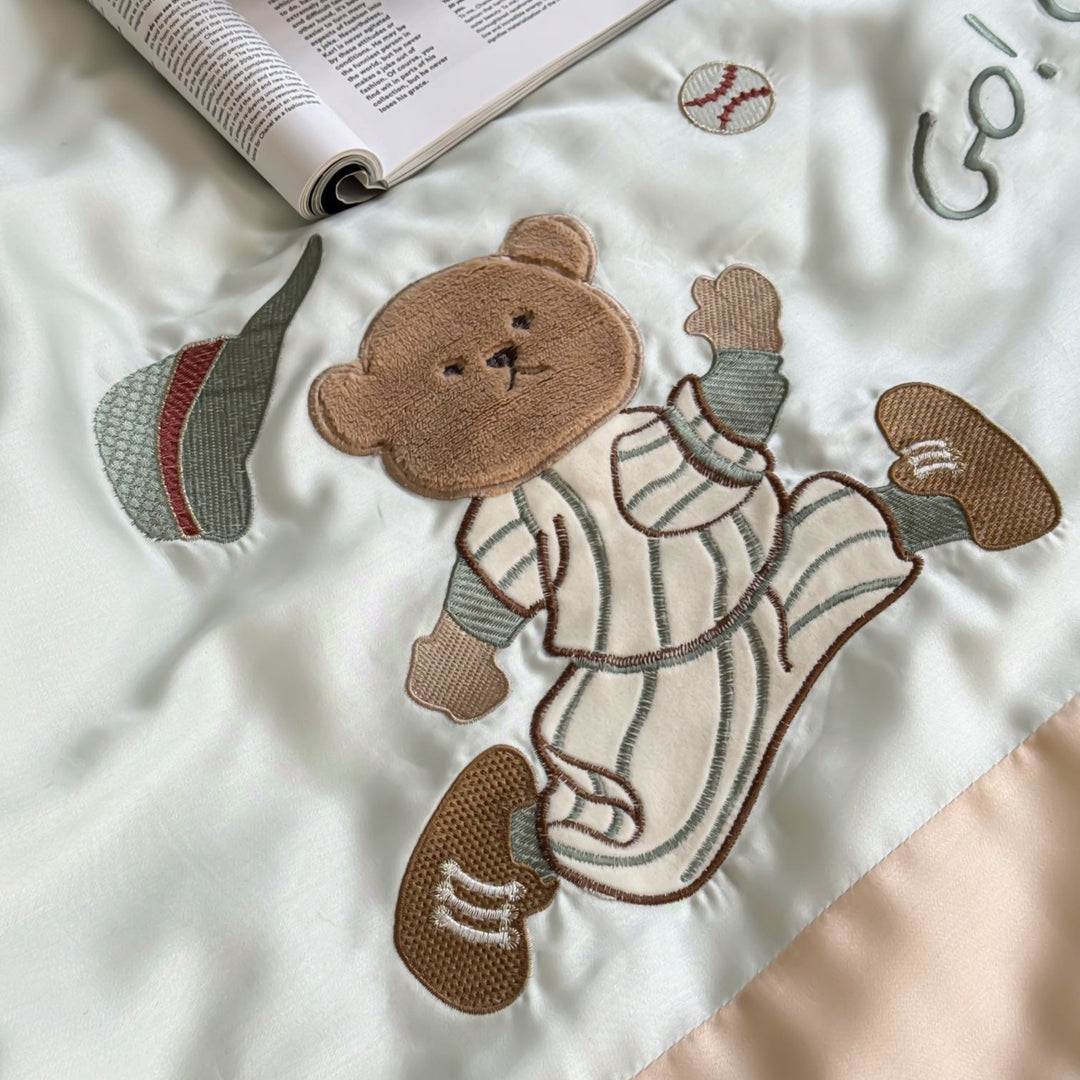 Baseball Bear Bedding Set