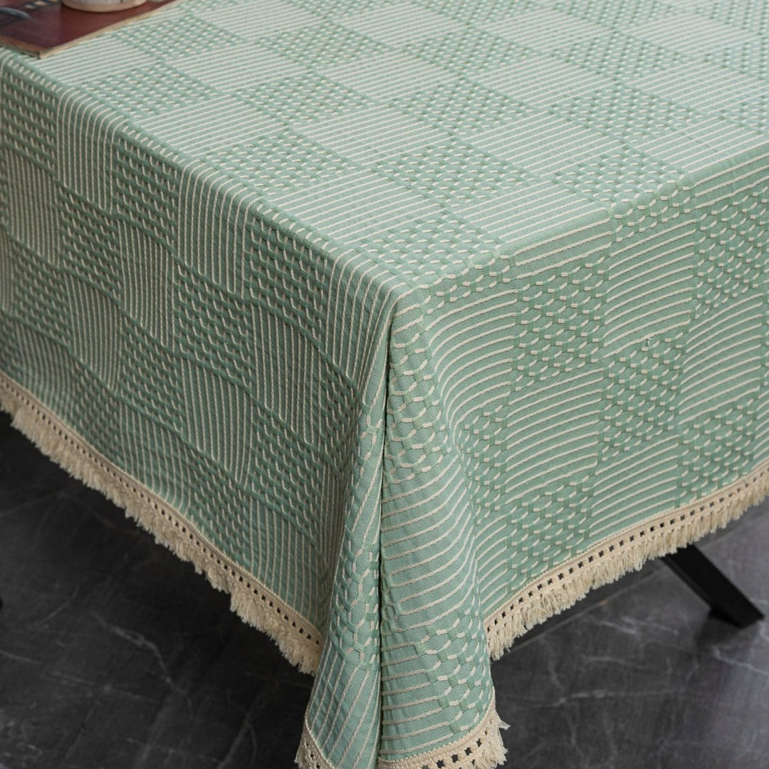 Vintage Geo Weave Tablecloth
