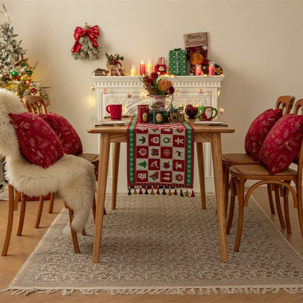 Christmas Checked Table Runner
