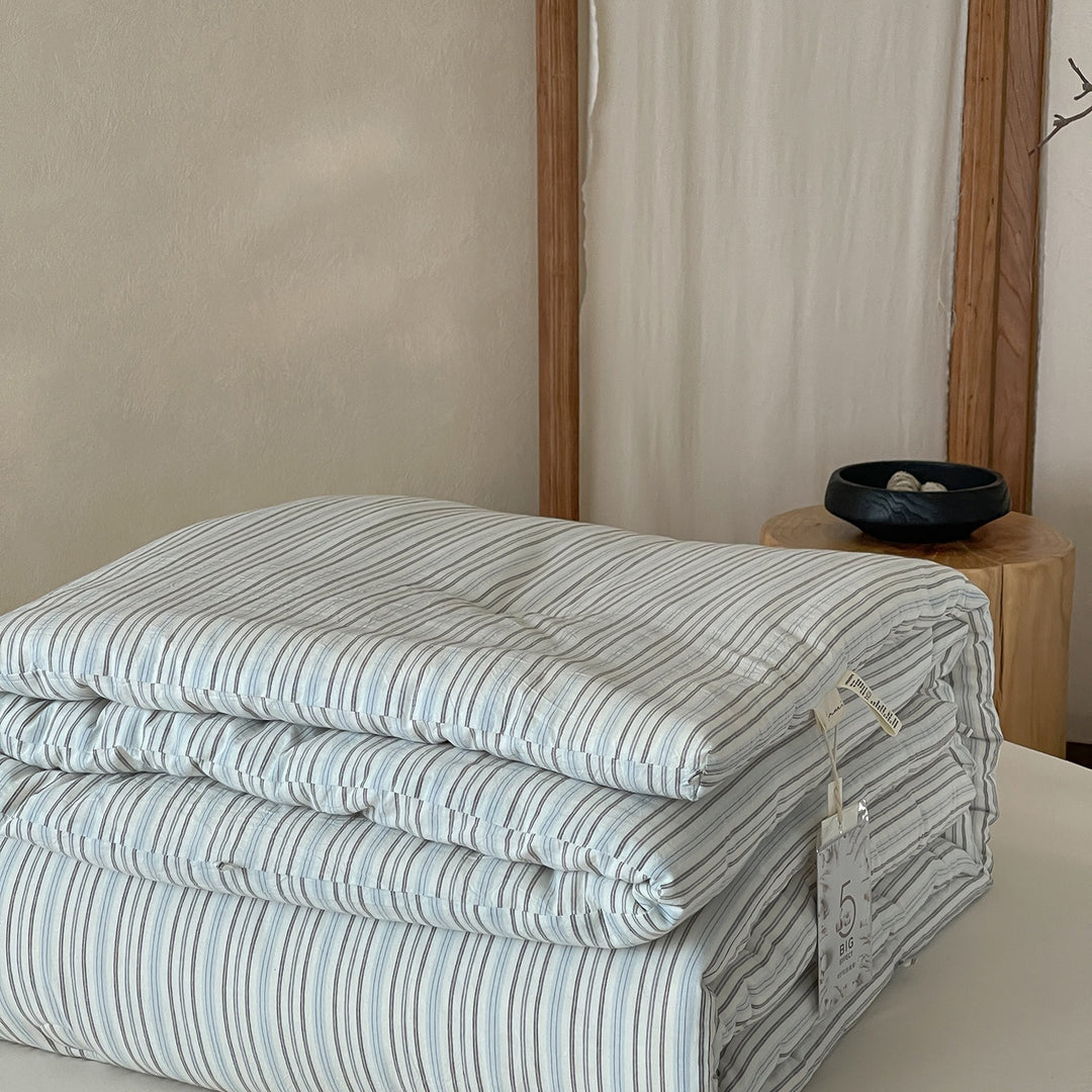 Coastal Stripe Summer Quilted Blanket