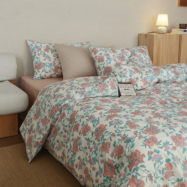Pink Flower Bedding Set