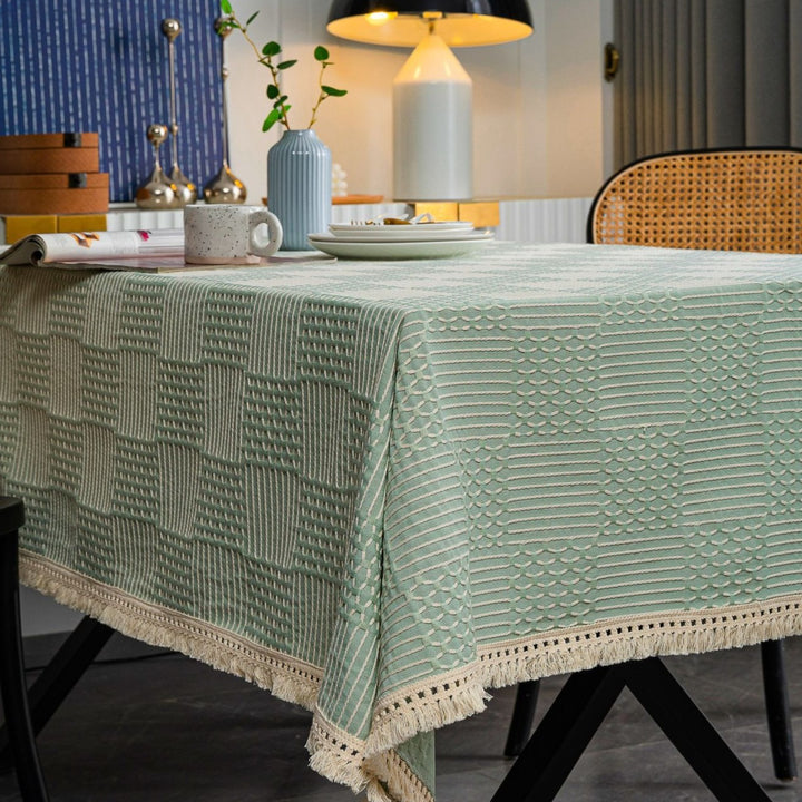 Vintage Geo Weave Tablecloth