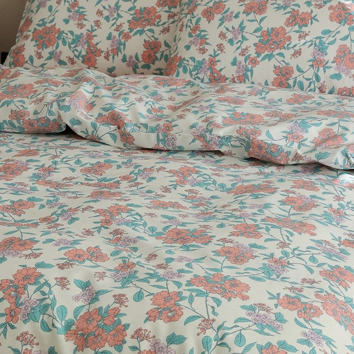 Pink Flower Bedding Set