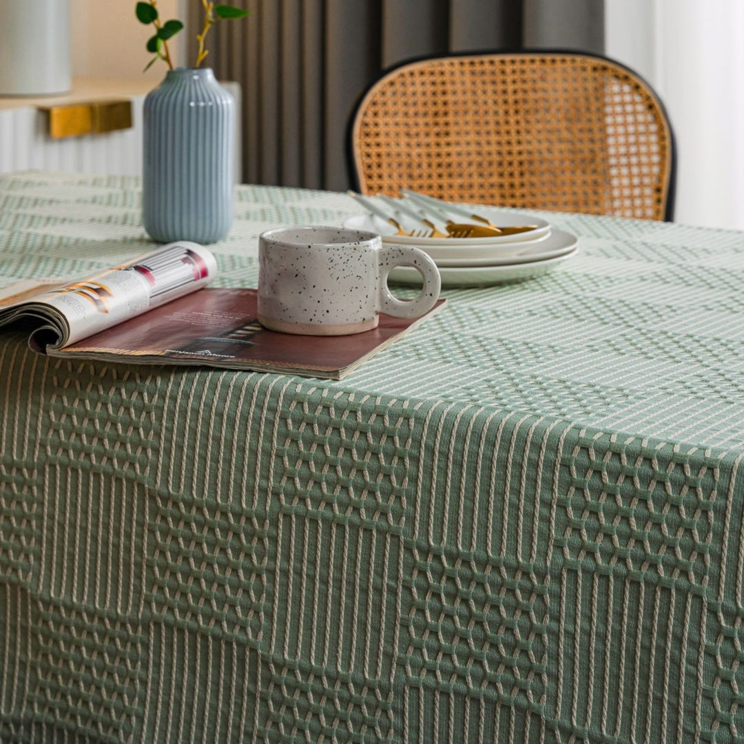 Vintage Geo Weave Tablecloth