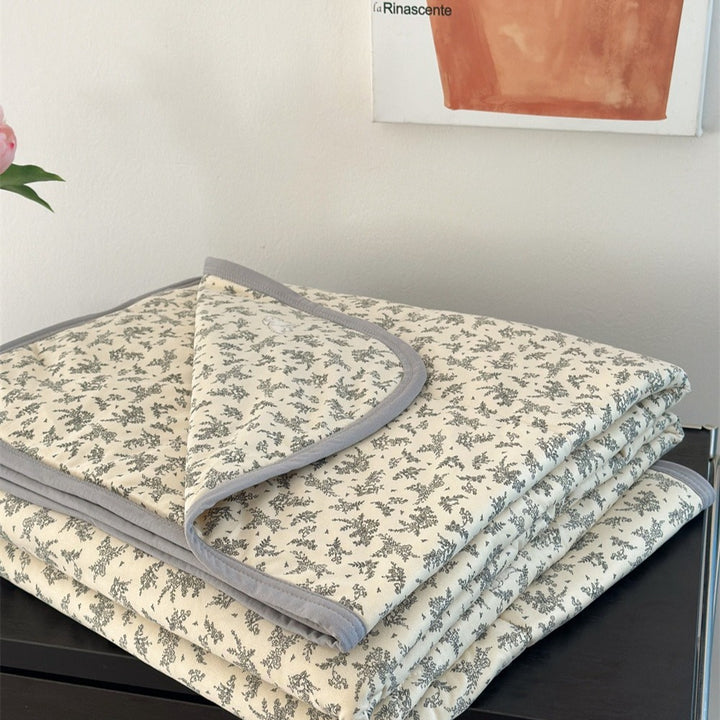 Bunny on Grass Summer Quilted Blanket