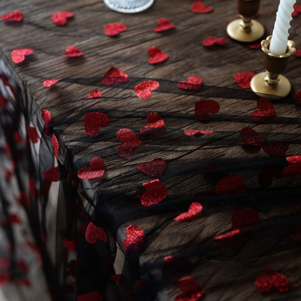 Love Heart Mesh Tablecloth