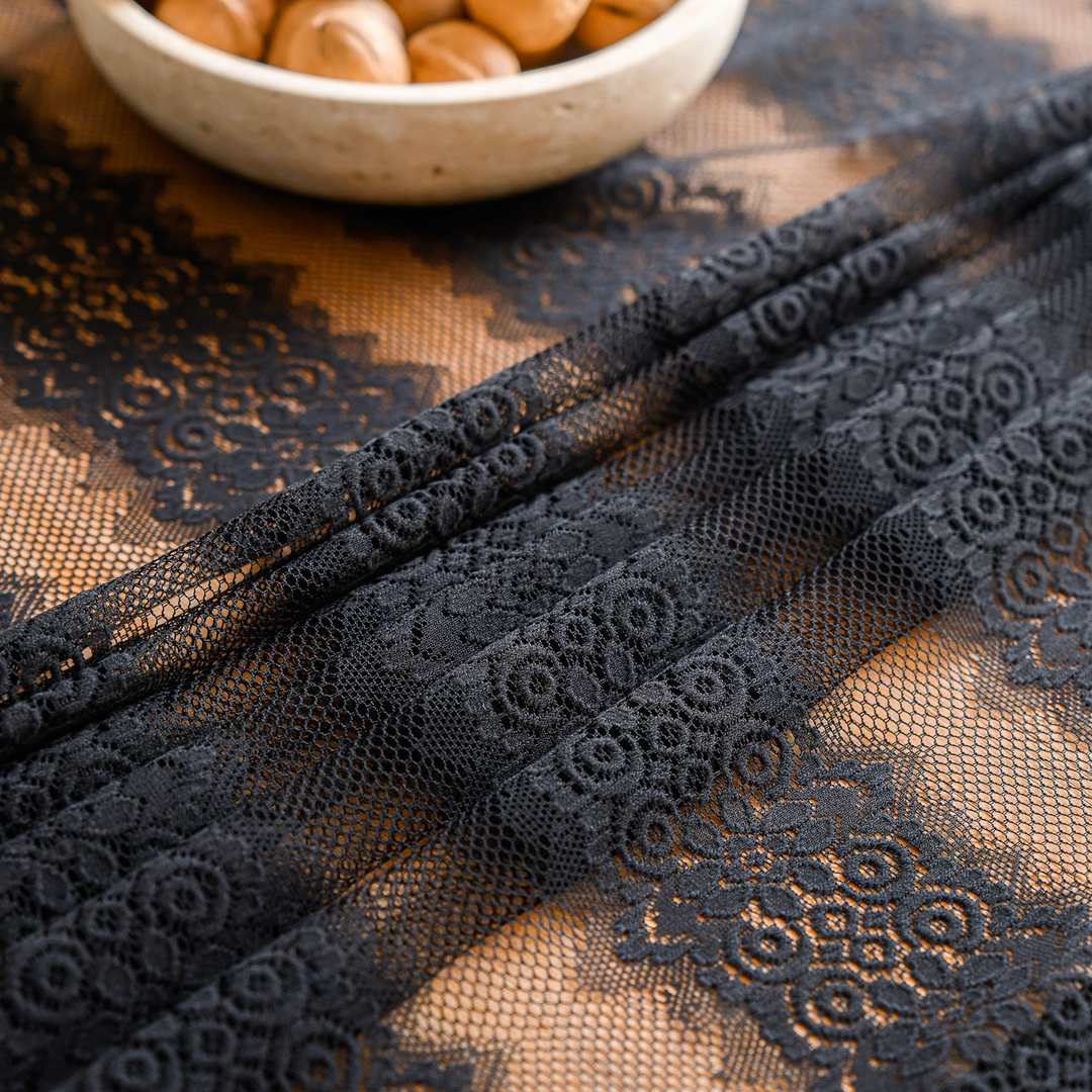 Retro Stripe Lace Tablecloth