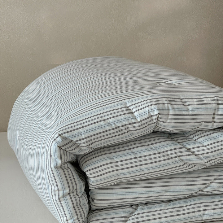 Coastal Stripe Summer Quilted Blanket