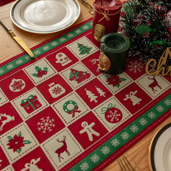 Christmas Checked Table Runner