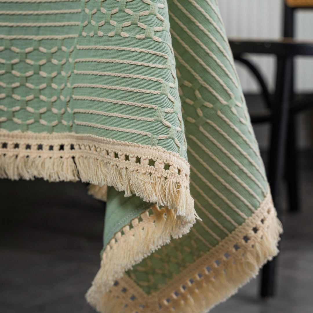 Vintage Geo Weave Tablecloth