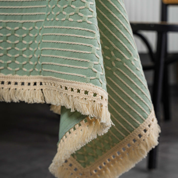 Vintage Geo Weave Tablecloth